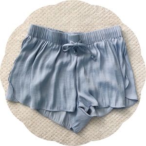 Blue Silky Shorts
